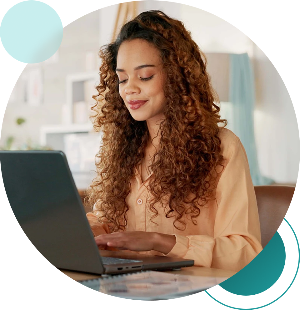 watch-demo-page-graphic-a-girl-on-a-laptop-working-happily