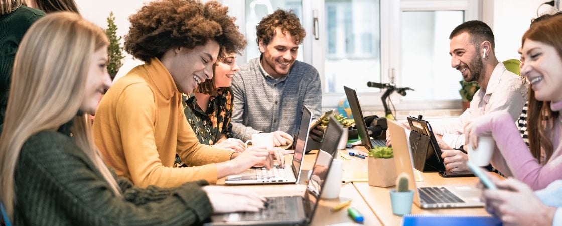 startups at a coworking space