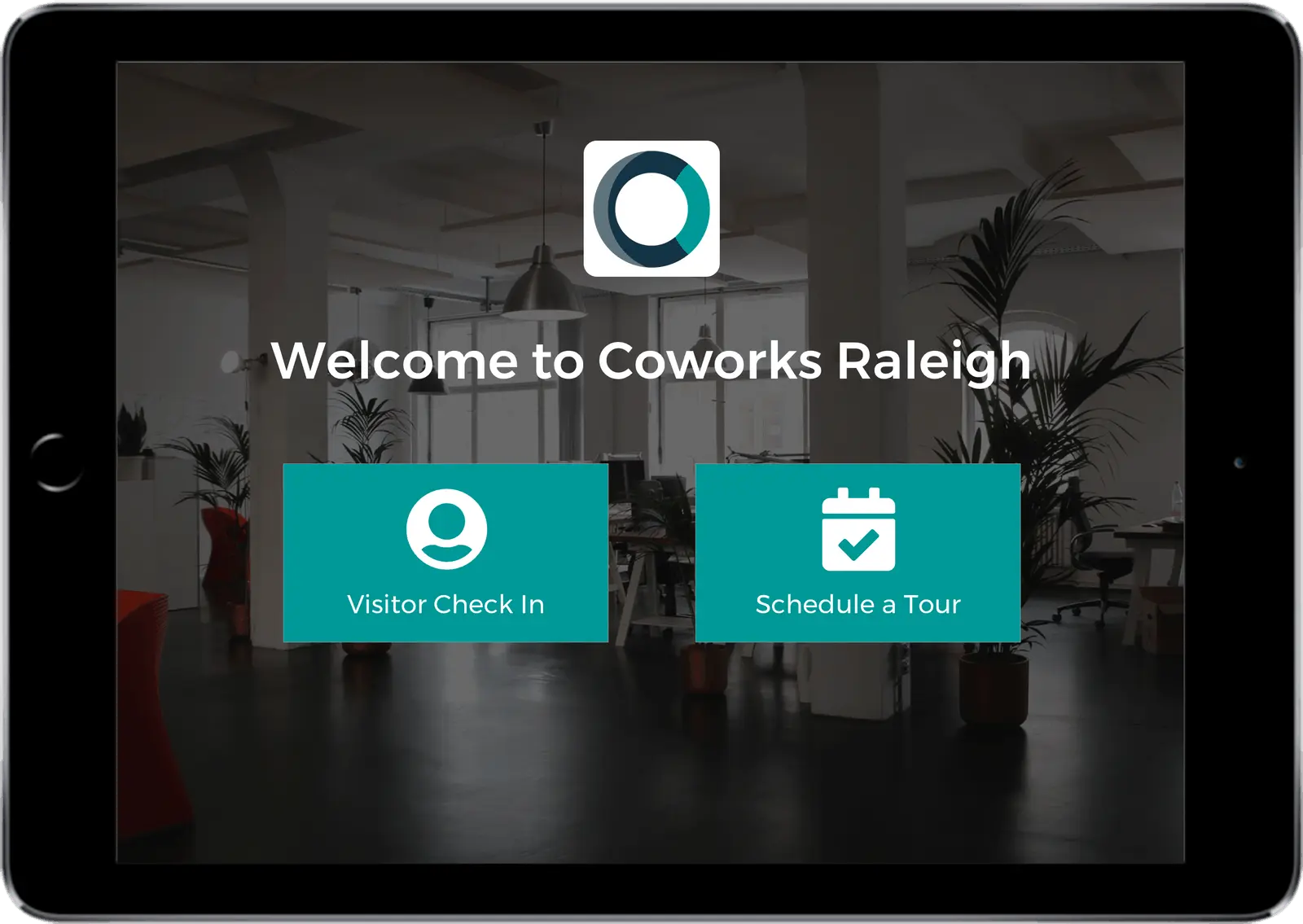 Screenshot of the Coworks front desk check-in feature Screenshot of the Coworks front desk check-in feature